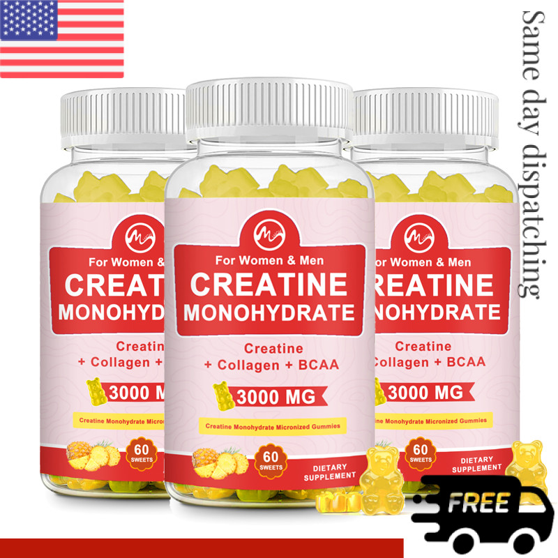 Creatine Monohydrate Gummies for Men & Women Muscle Power & Endurance Boosts
