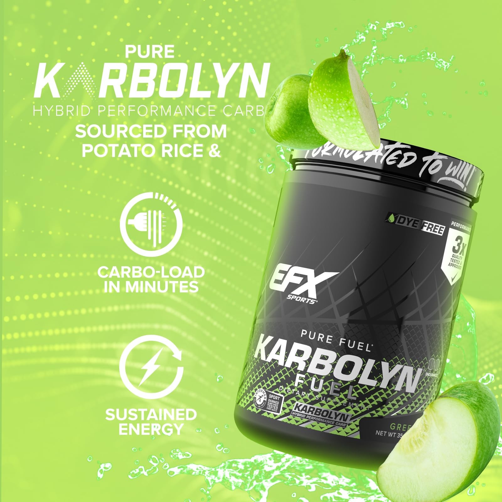 EFX Sports Karbolyn Fuel | FastAbsorbing Carbohydrate Powder | Carb Load, Sus…