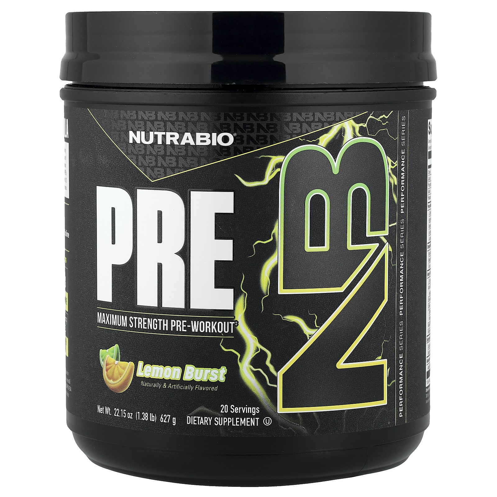 PRE-Workout, Lemon Burst, 1.38 lb (627 g)