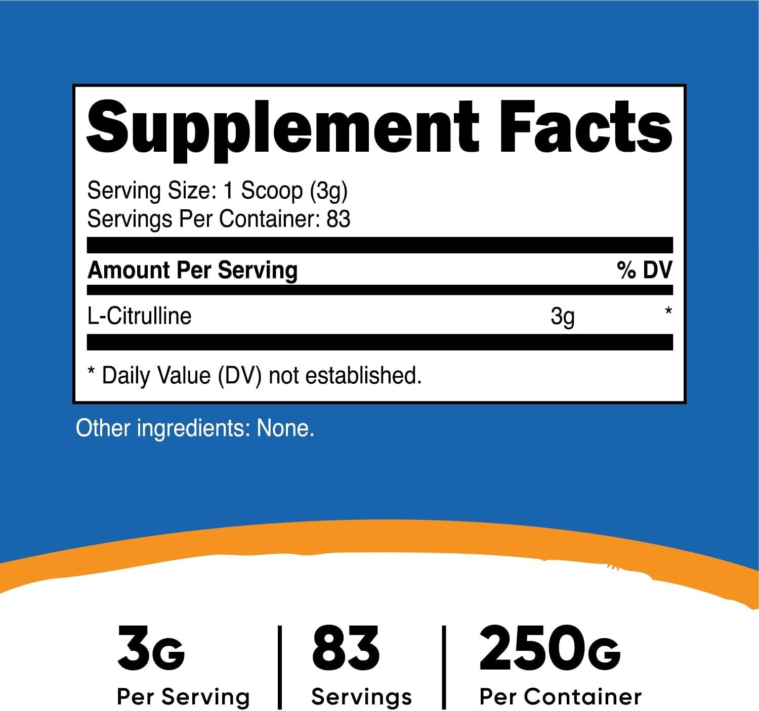 Pure L-Citrulline Powder 250 Grams – Pure Base for Enhanced Performance
