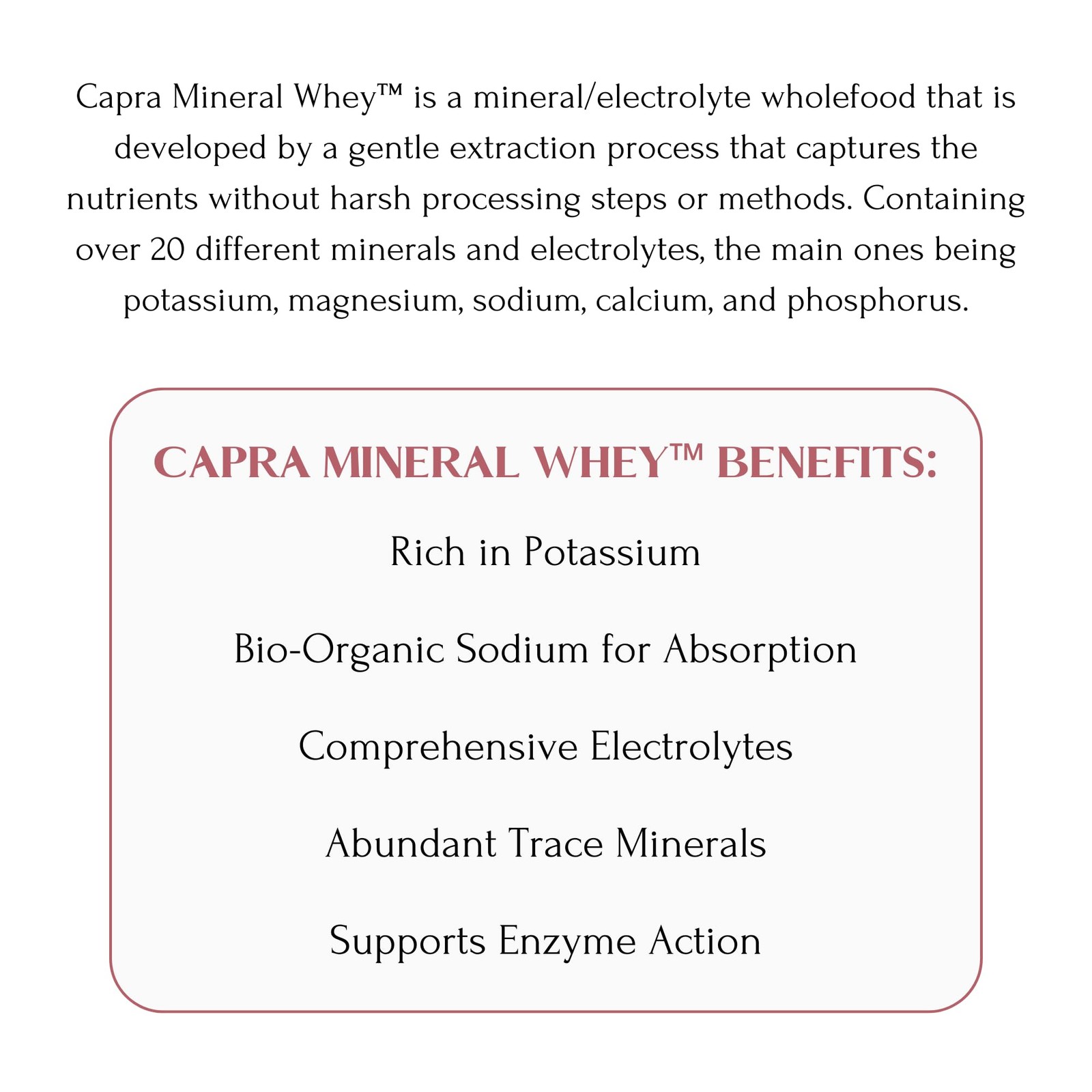 Mt. Capra Mineral Whey | A Whole Food Bio-Available Mineral/Electrolyte Powde…