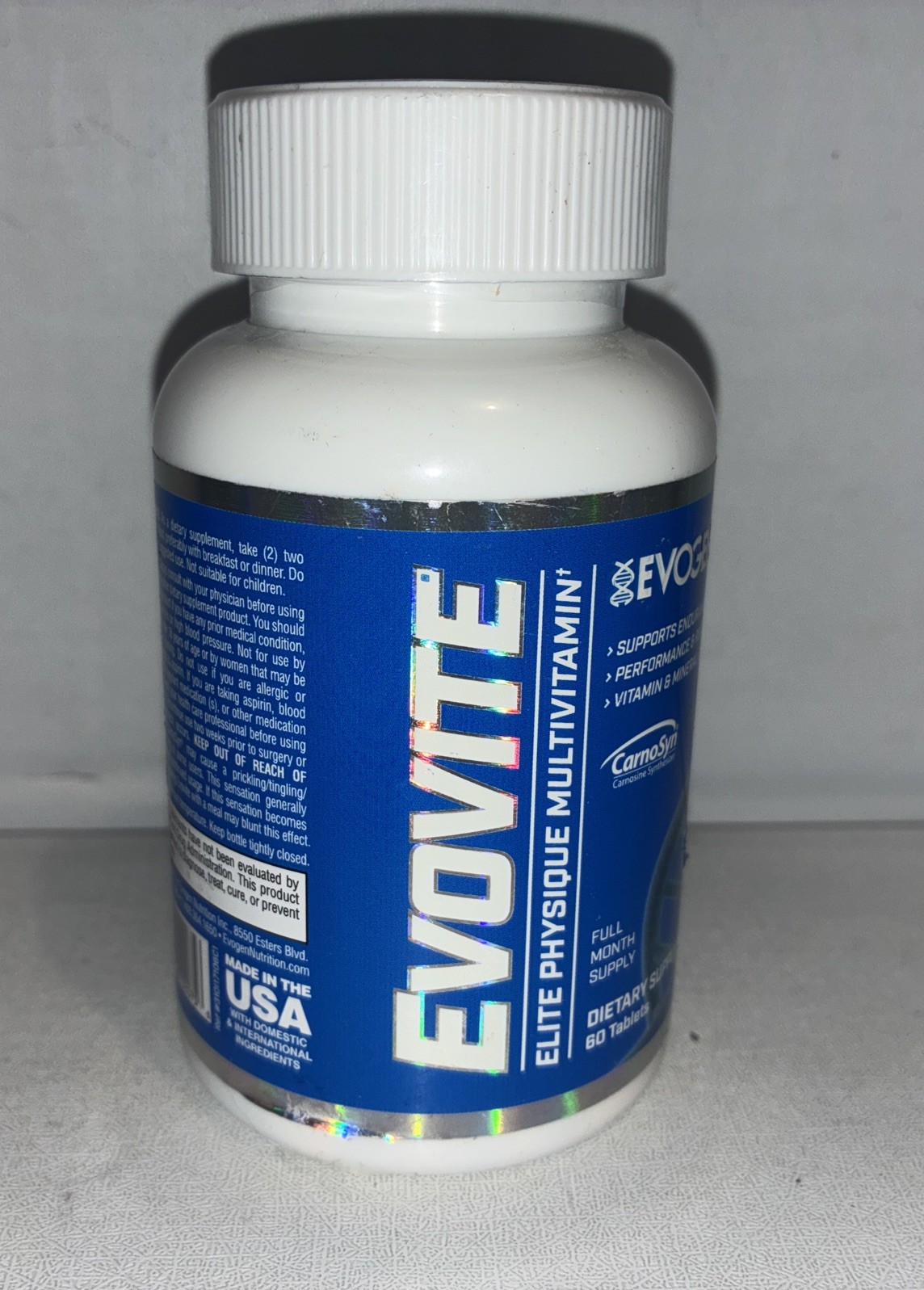 Evogen Nutrition EvoLog Elite Nutrient Partitioning Agent 60 Caps EXP 02/2027