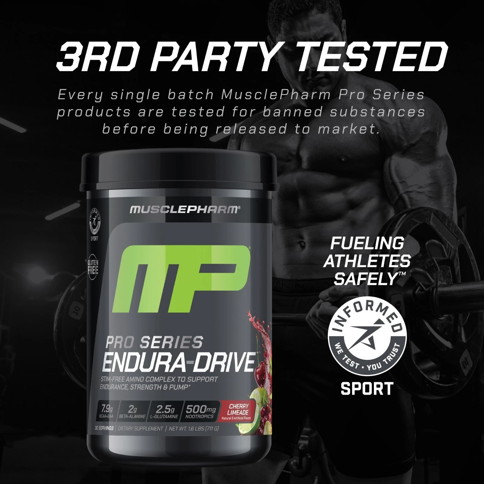 Muscle Pharm Pro Series Endura-Drive Amino Acid Complex – Cherry Limeade Flavor