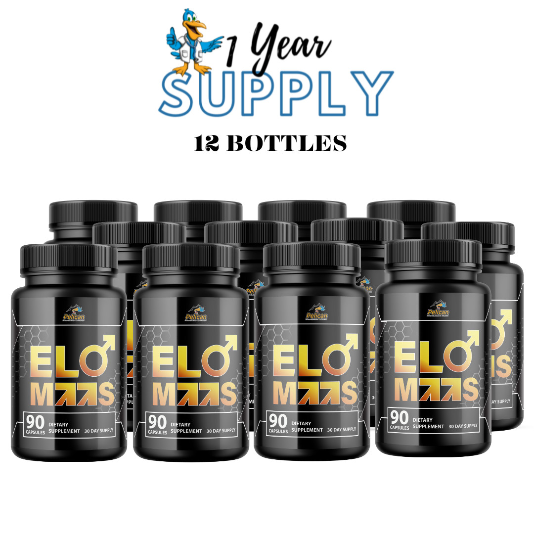 ELO MAAS- Bodybuilding & Men’s Health Support- 12 Bottles- 1080 Capsules