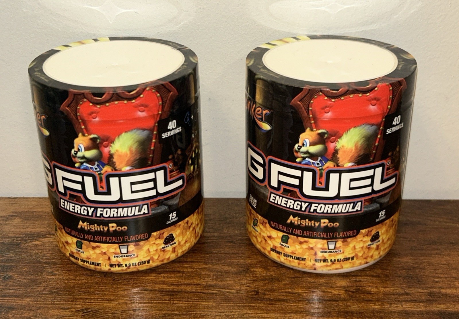 2x G FUEL Conker’s Bad Fur Day: Mighty Poo Energy Formula (80 Servings) Exp 2028
