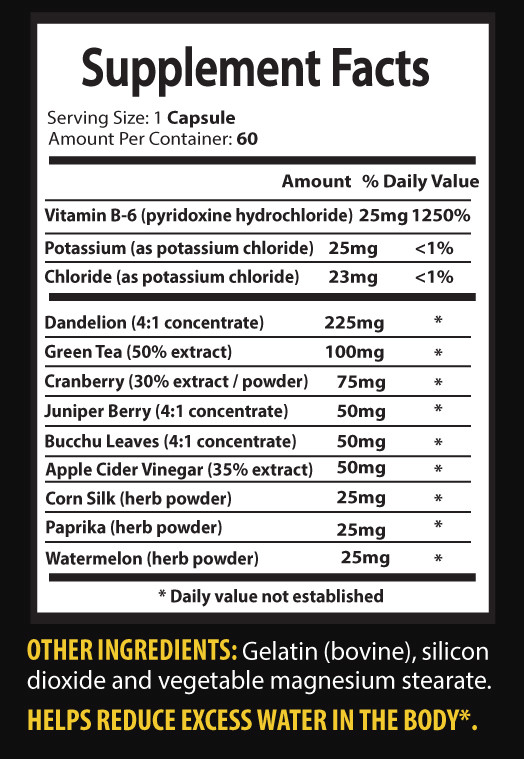 Fat burner energy – WATER AWAY – AFRICAN MANGO COMBO – african mango extract