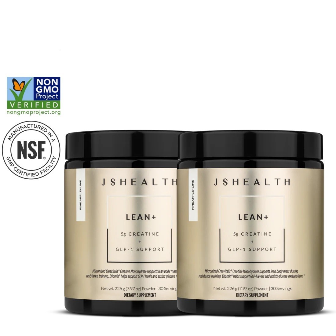 (2-Pack) JS Health Lean+ Powder Formula enhanced for metabolic, gut support