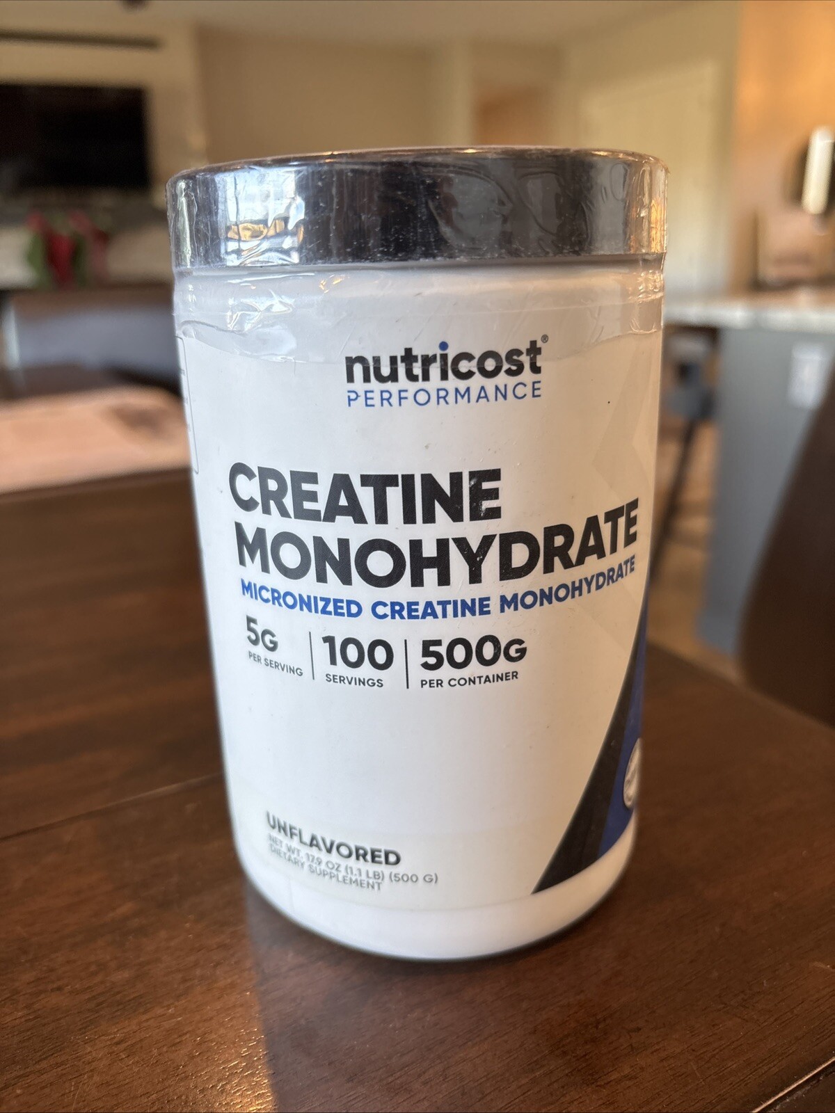 Nutricost Pure Creatine Monohydrate 500 Gram Powder 17.9 Oz Exp 07/2027