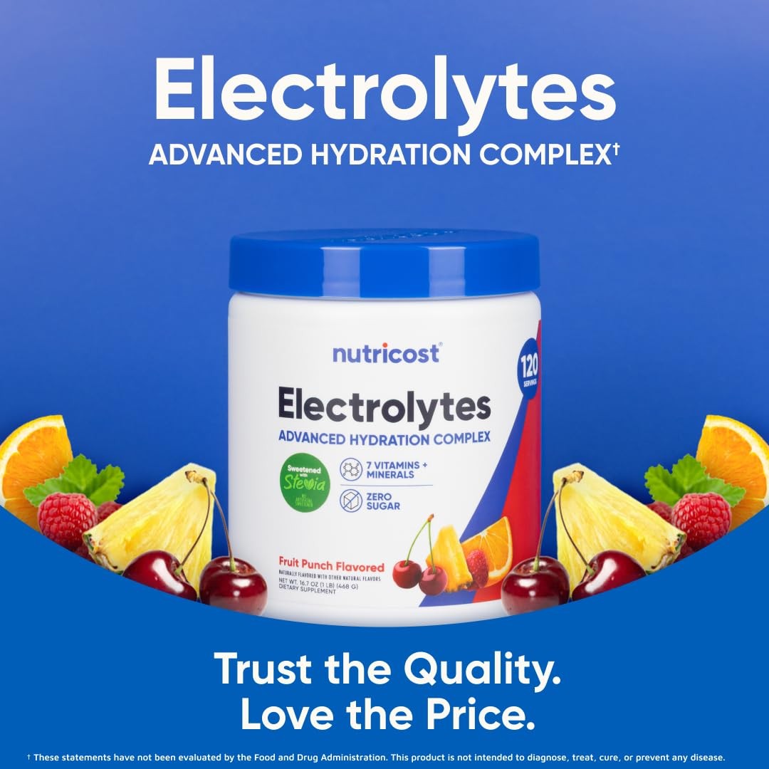 Nutricost Electrolyte Complex Powder 120 Servings – Drink Mix