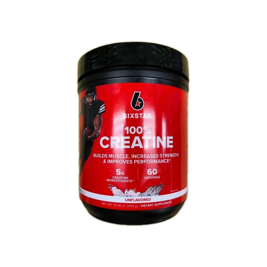 1 New Six Star 100% Creatine Unflavored – 60 Servings Exp. 2027