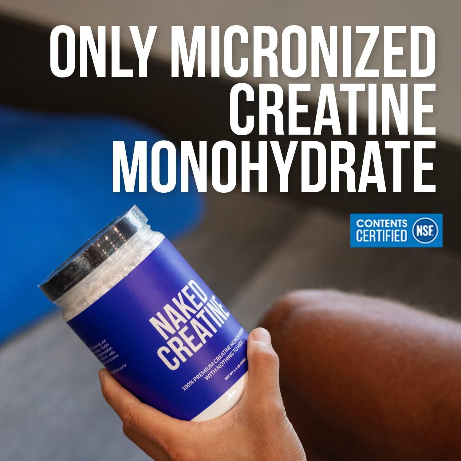 Pure Micronized Creatine Monohydrate Powder – NSF Certified, Unflavored, 500G, 1