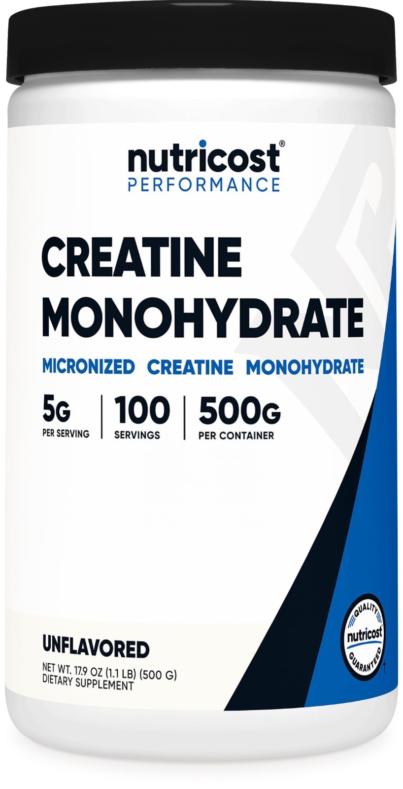 Micronized Creatine Monohydrate Powder 500G – 5000mg Per Serving, 100 Servings