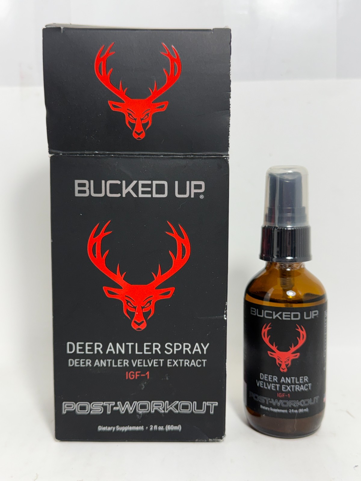 Bucked Up Deer Antler Spray Velvet Extract IGF-1 Post-Workout 2 fl oz 05.2027