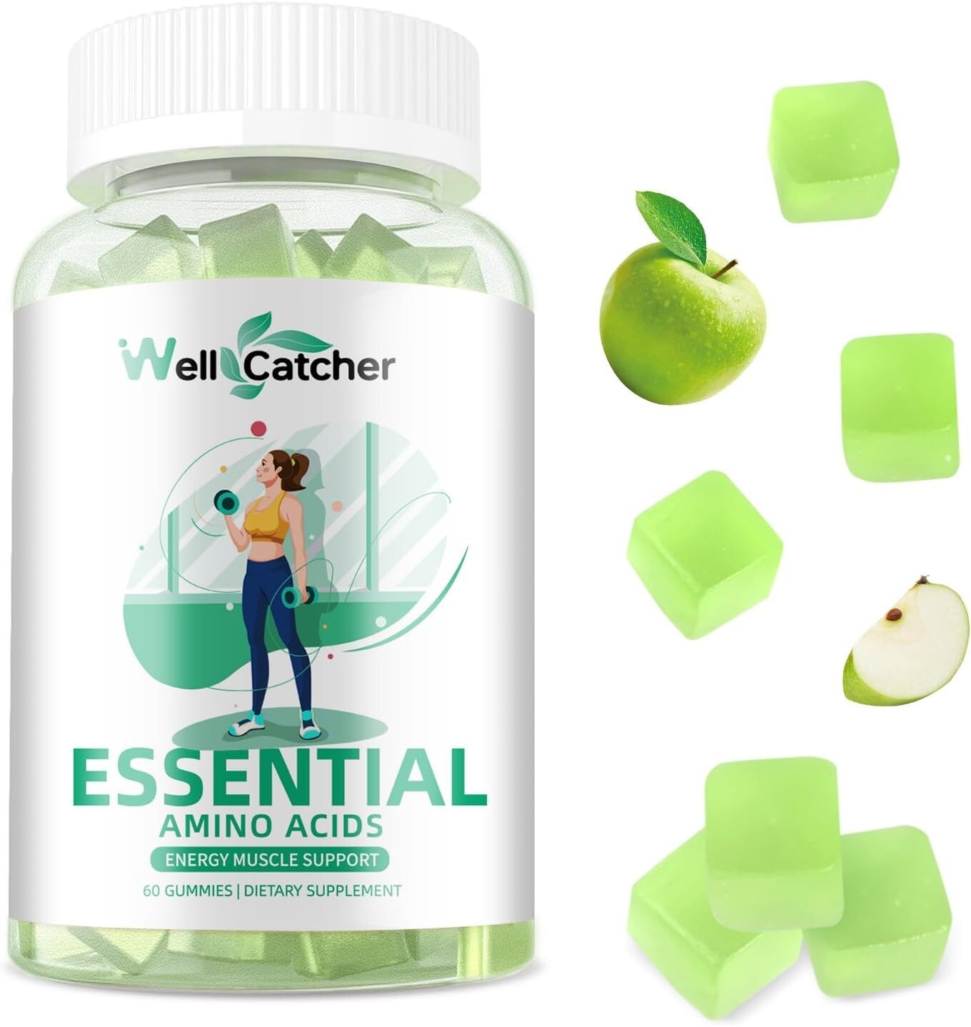 EAA Gummies Essential Amino Acids – All 9 Essential Aminos and All Branched-C…