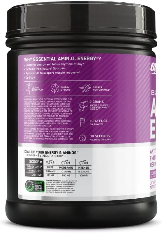 65 Servings Amino Energy-Pre Workout w/ Green Tea,BCAA,Amino Acids,Keto Friendly