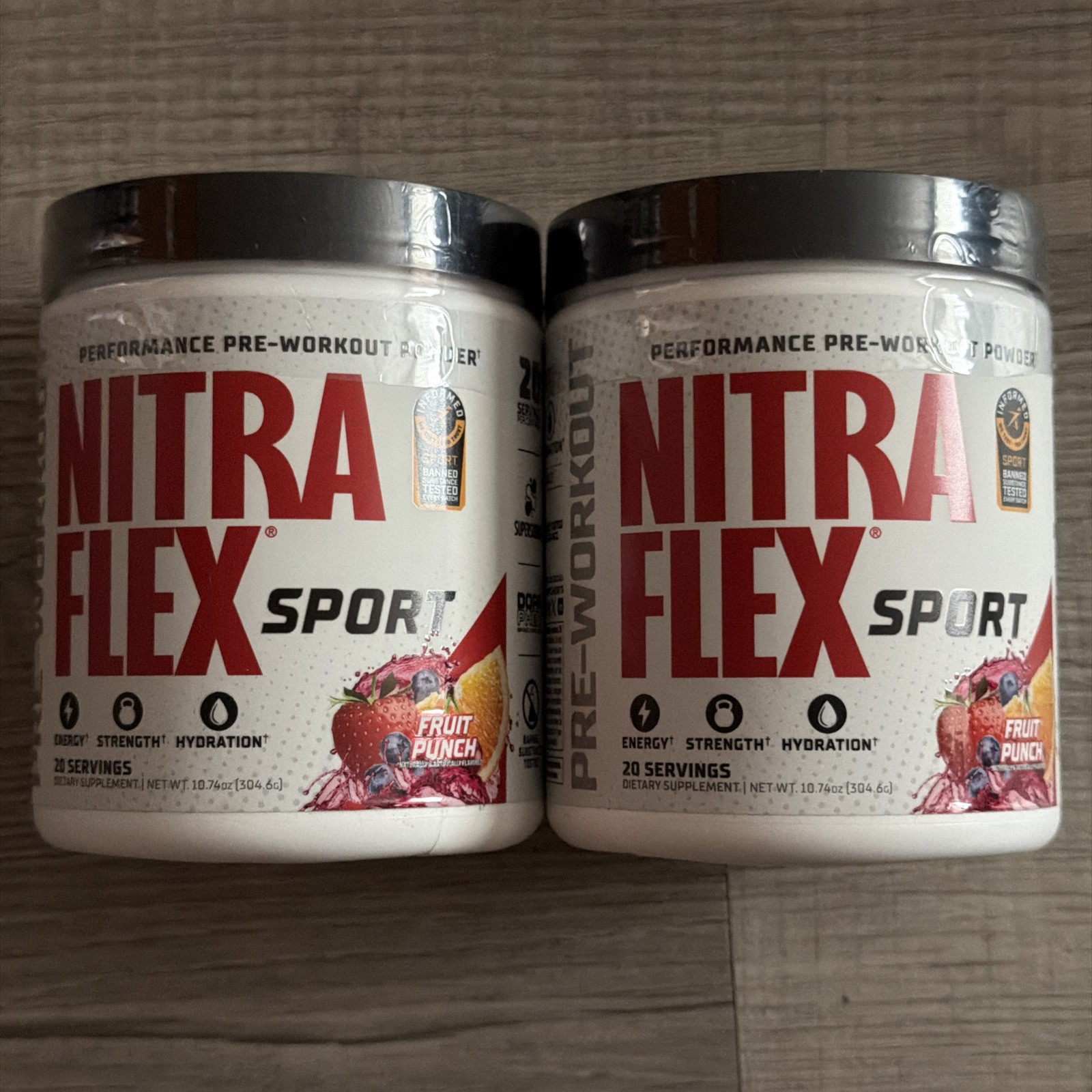 2 X GAT Sport Nitraflex Pre-Workout ~Fruit Punch 10.74oz Exp 07/2027
