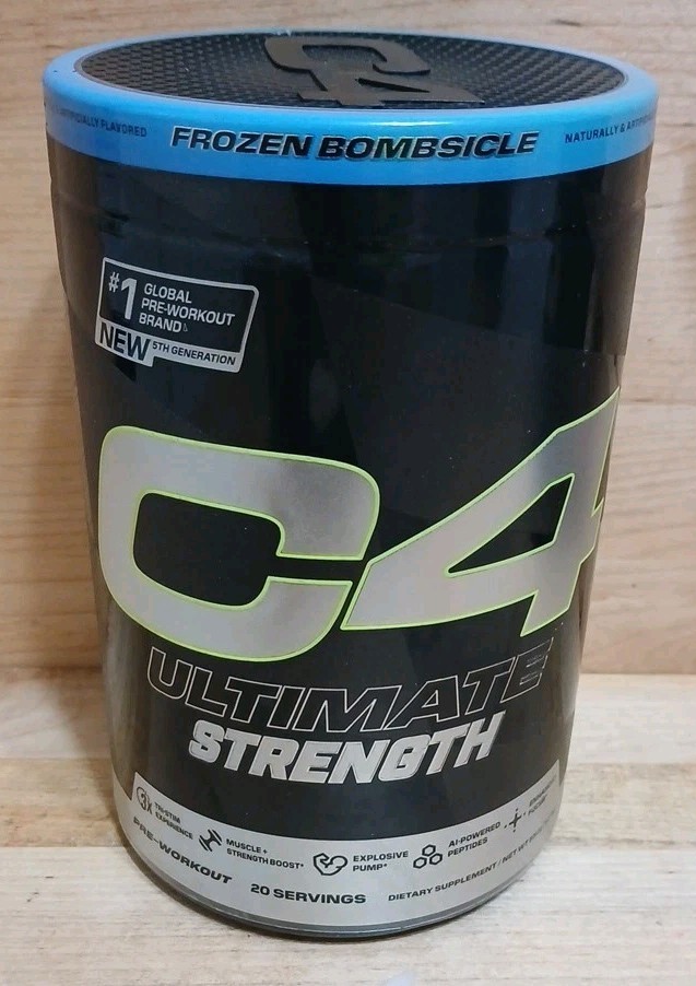 C4 ULTIMATE STTENGTH!!! Pre-Workout Frozen Bomsicle MUSCLE STRENGTH BOOST 1.2LBS