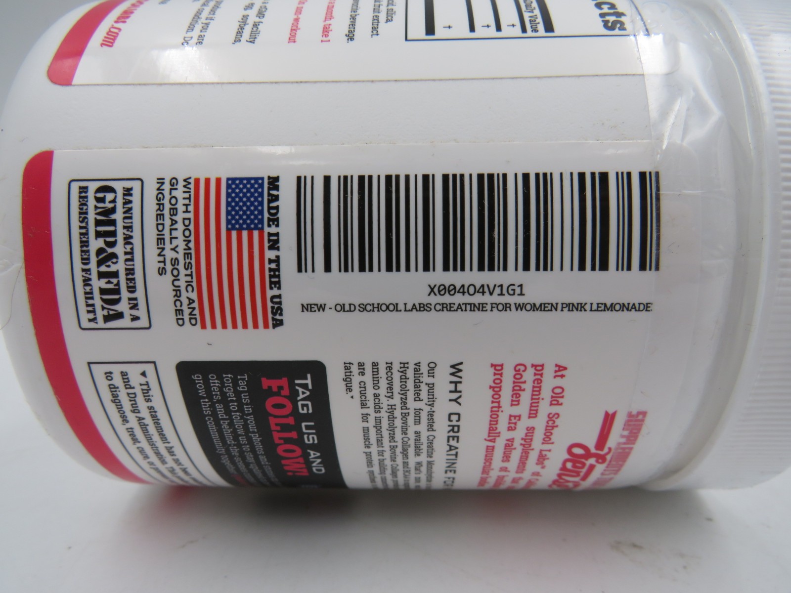Old School Labs Creatine for Women Post-Workout Supplement Collagen & BCAA 30s