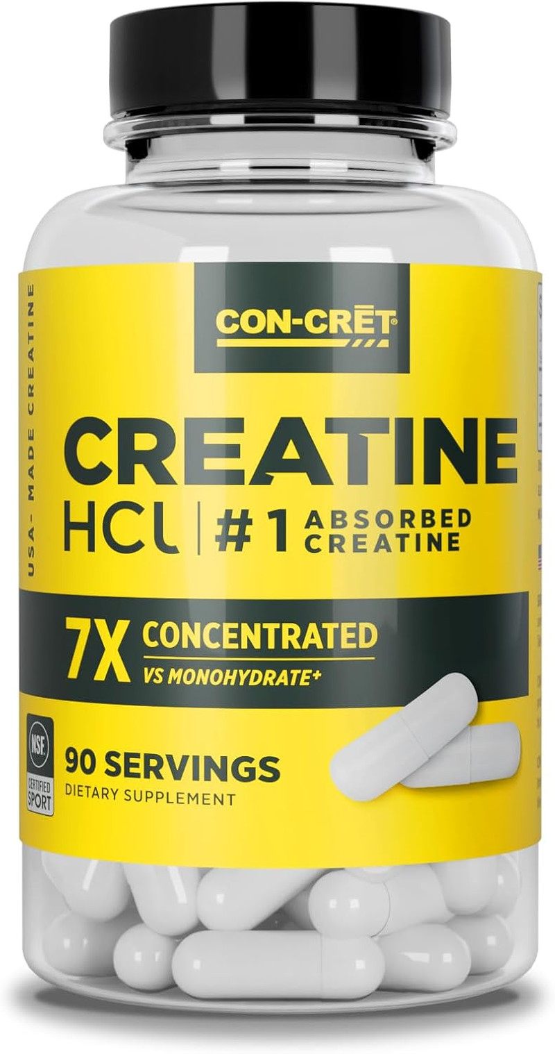Creatine Hcl Capsules | Muscle, Cognitive, Cellular Energy Support | No Bloating