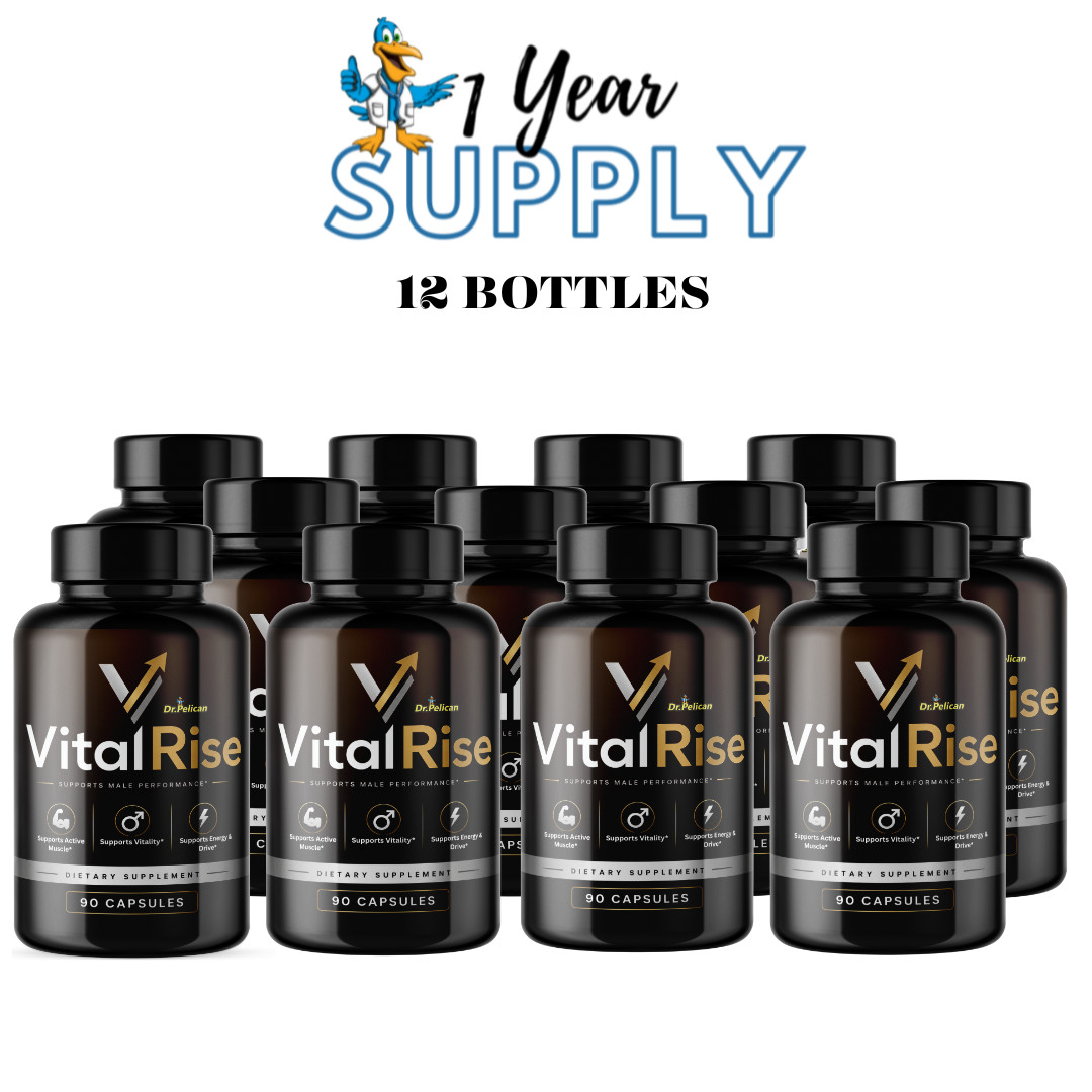 Vital Rise- Bodybuilding & Men’s Health Support- 12 Bottles- 1080 Capsules
