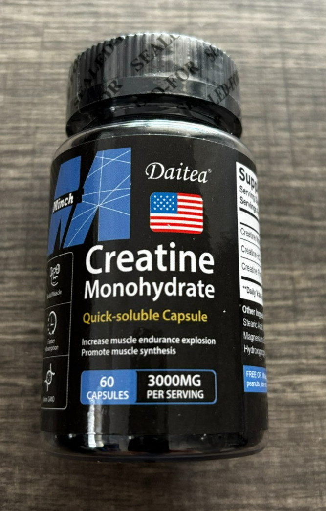 Creatine Monohydrate Capsules 3000mg, 60 Capsules, Muscle Explosion