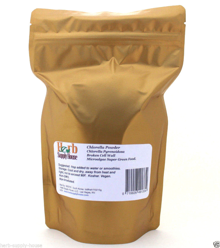 Chlorella Powder 1lb, Heavy Metal Detox, Amino Acids, Super Green Food, Unisex