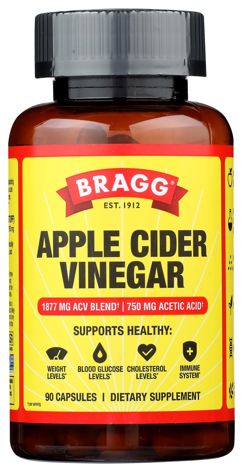 Bragg Apple Cider Vinegar Capsules 90 Count 3 1 Pack