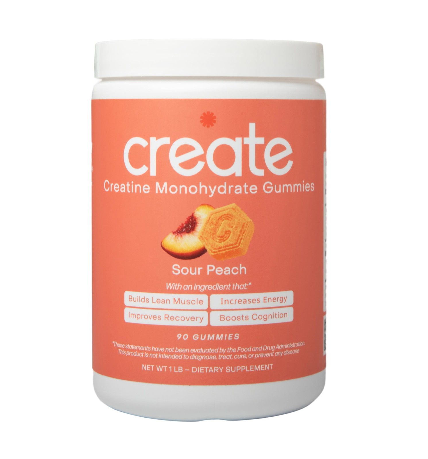 Create Creatine Gummies 1.5g Muscle Strength Endurance Recovery Vegan 90ct