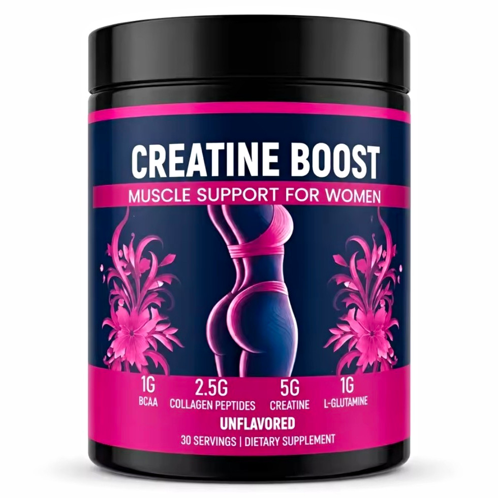 Creatine Powder for Women Unflavored 30 Servings w/ Collagen, BCAA, L-Glutamine