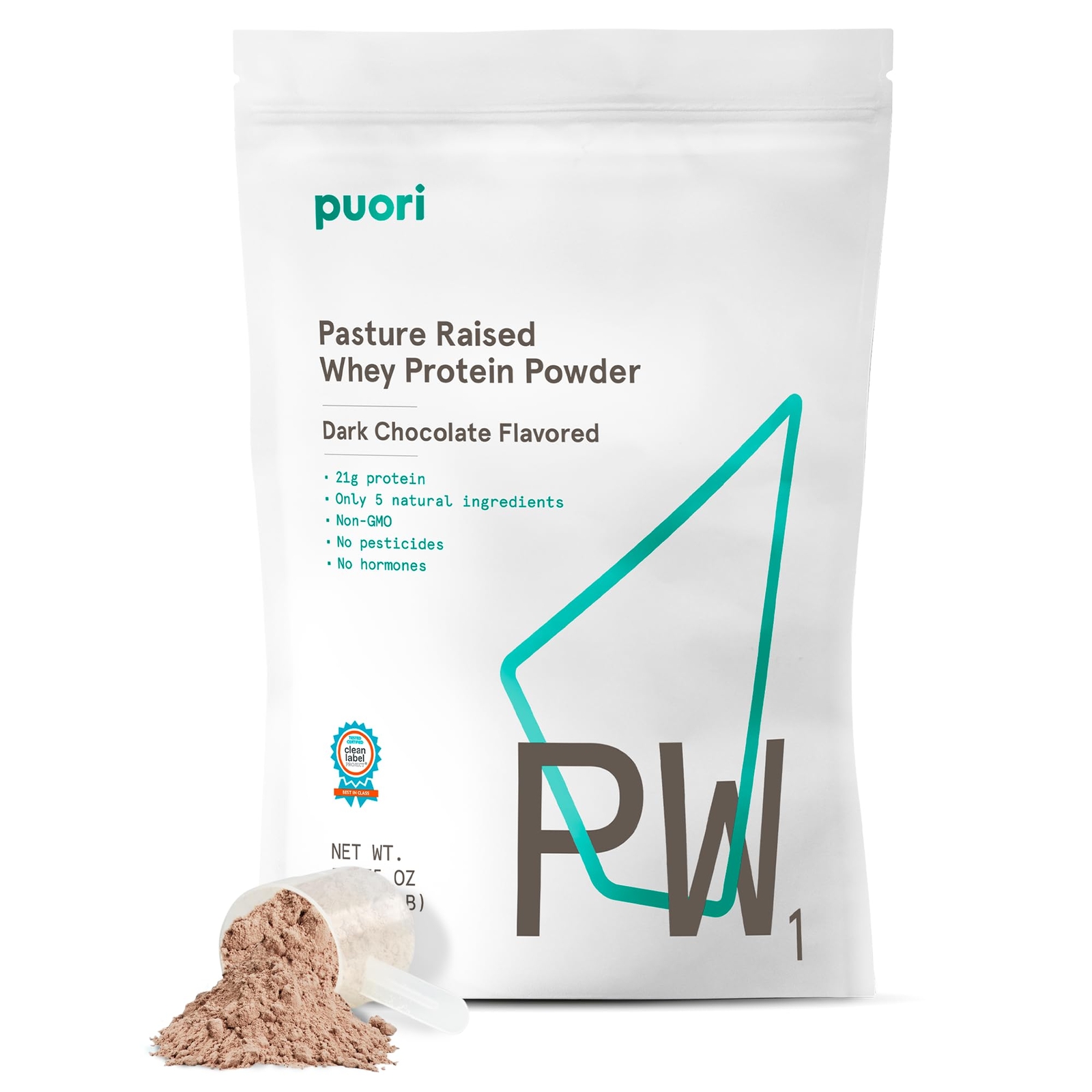 Puori Whey Protein Powder – Dark Chocolate – PW1 Pasture Raised Grass-Fed & N…