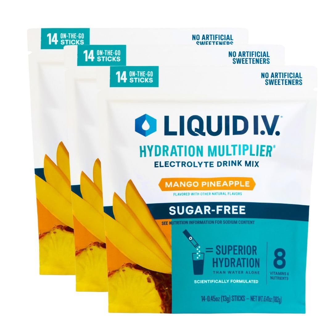 Liquid I.V. Hydration Multiplier Sugar-Free Mango Pineapple Electrolyte Powder D