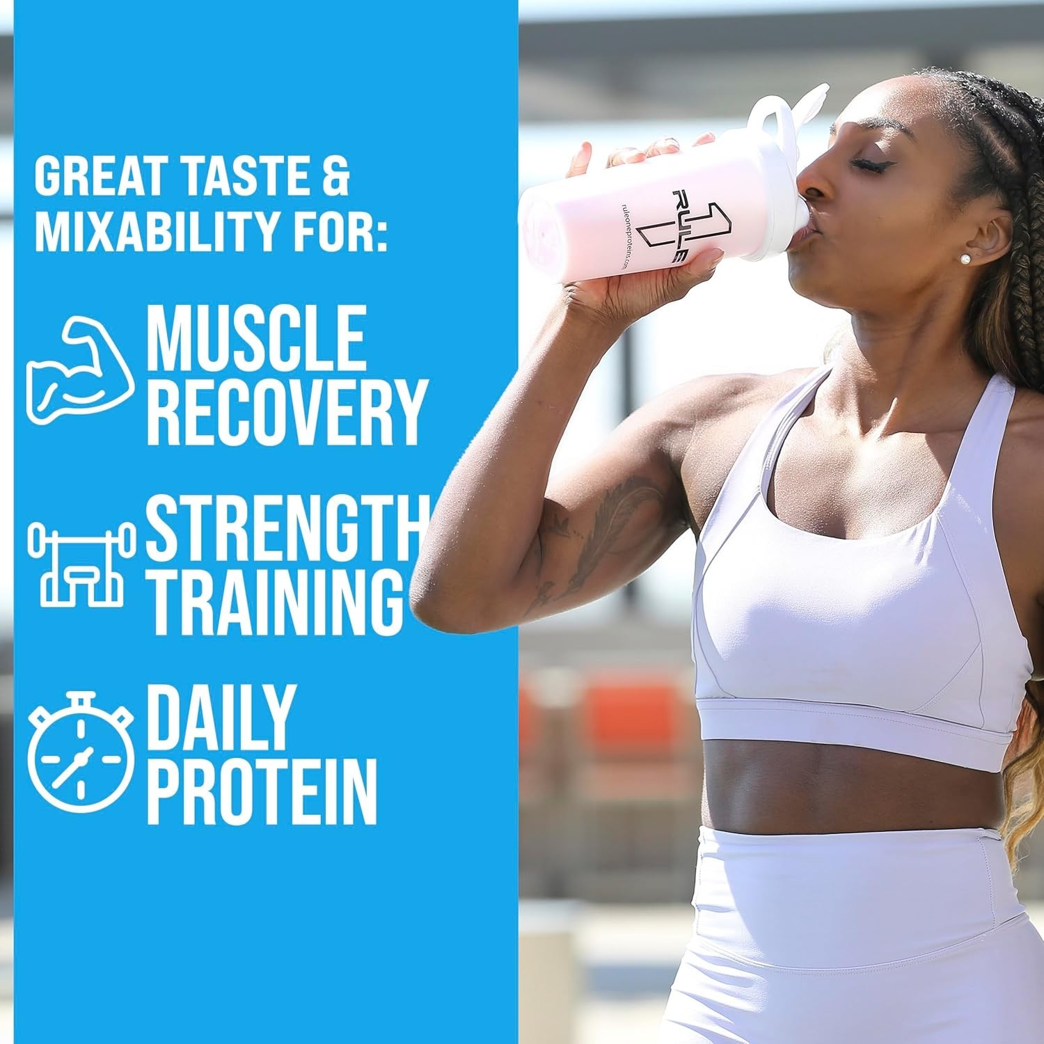 Rule 1 Whey Protein – 24g FastActing Protein from AllWhey Sources with Natura…