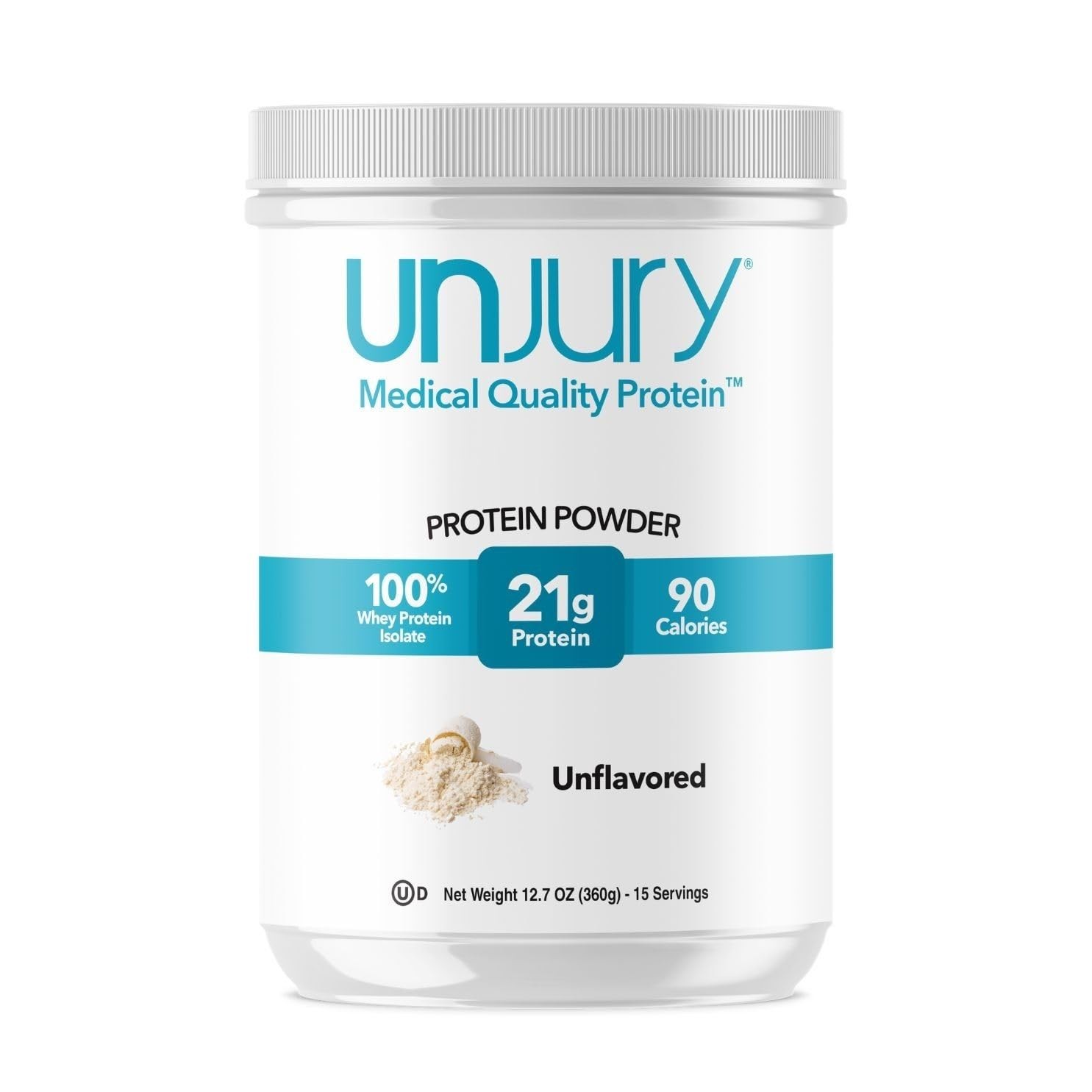 Unflavored Protein Powder | 21g 100% Whey Isolate Protein Powder | Unflavored…