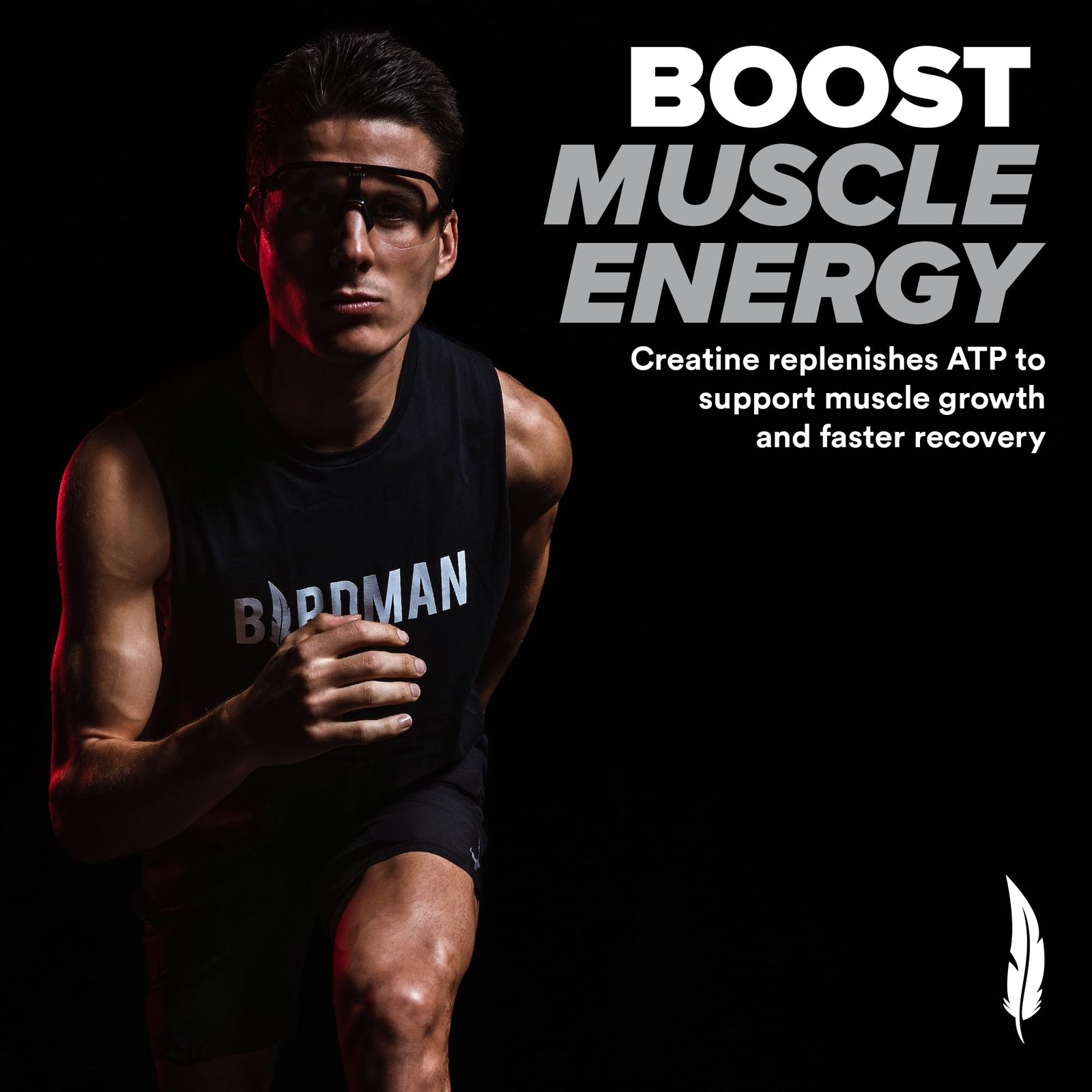 BIRDMAN Micronized Creatine Monohydrate Powder Muscle Recovery Caffeine Free