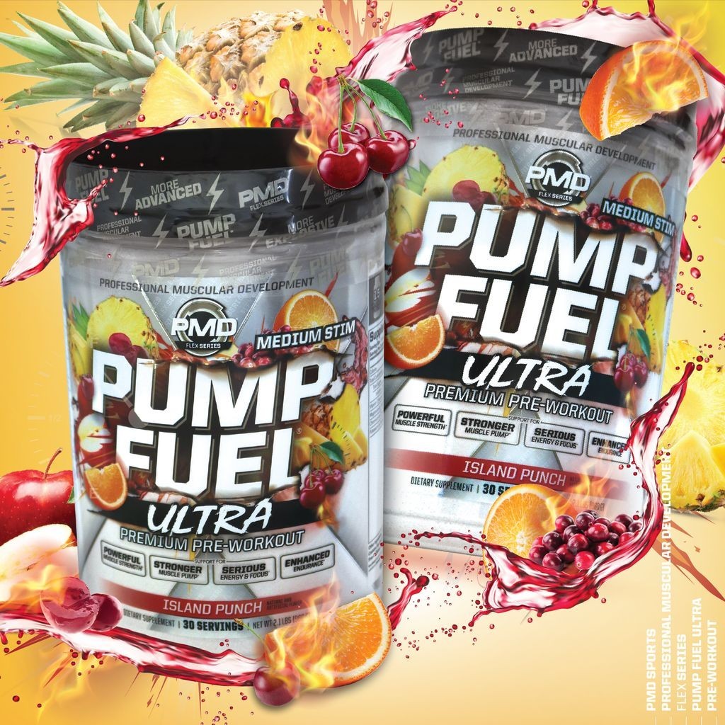PMD SPORTS PUMP FUEL ULTRA – PRE WORKOUT – ISLAND PUNCH (30 Servings)