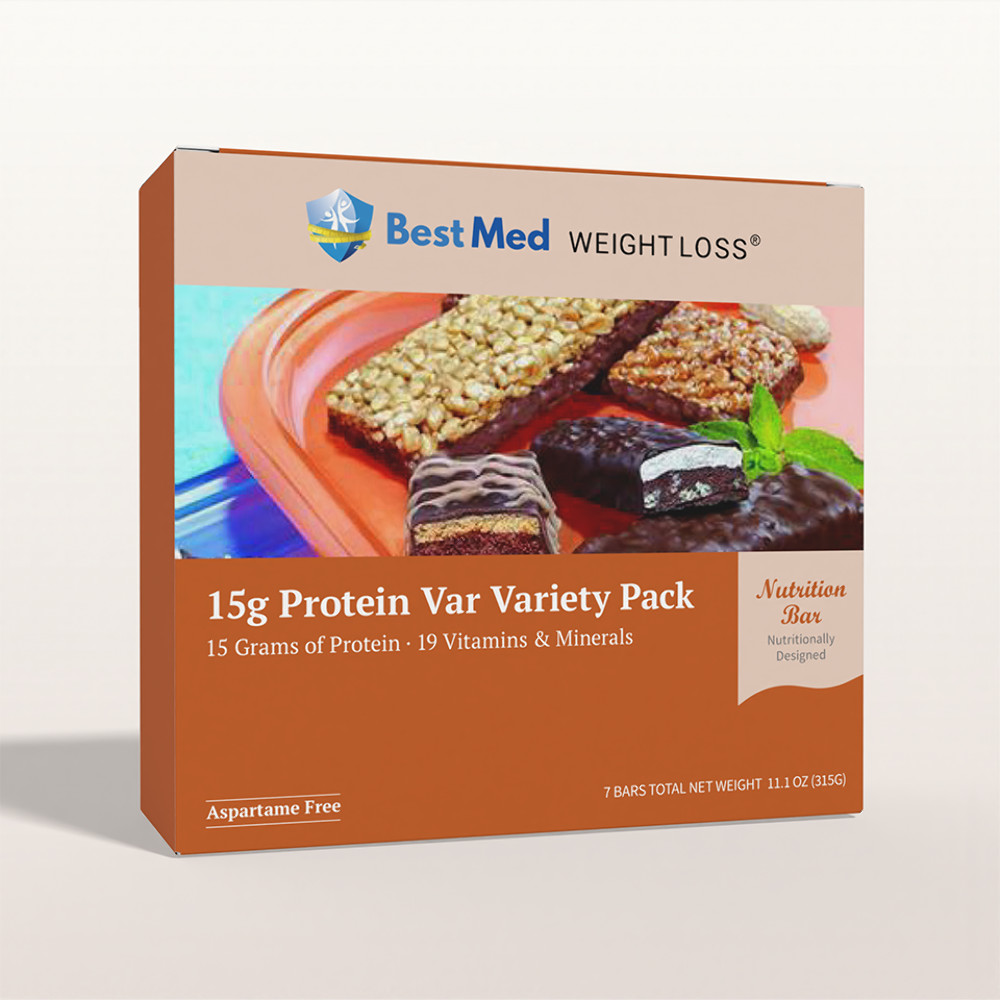 BestMed Weight Loss 15g Protein Bars, Variety Pack, Keto Friendly Diet 7ct
