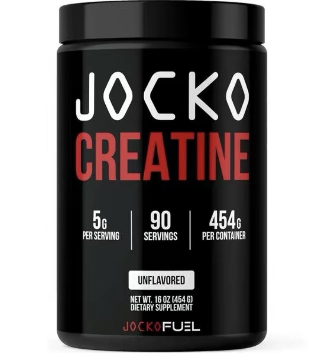 JOCKO Fuel Creatine Powder Unflavored 90 Servings 16 Ounces Exp 11/2027