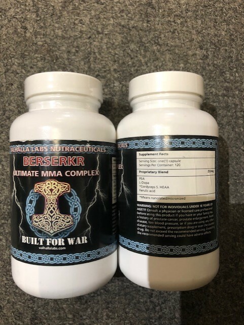 Berserkr 120ct by Valhalla Labs with Cordyceps L-Dopa