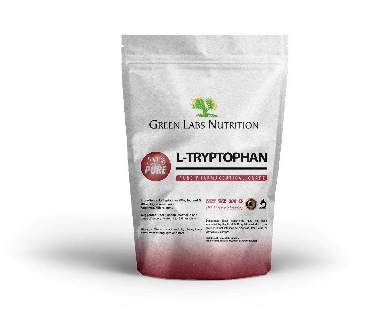 L-Tryptophan Powder – Sleep, Relaxation, Mood Support – Vegan & Amino Acid