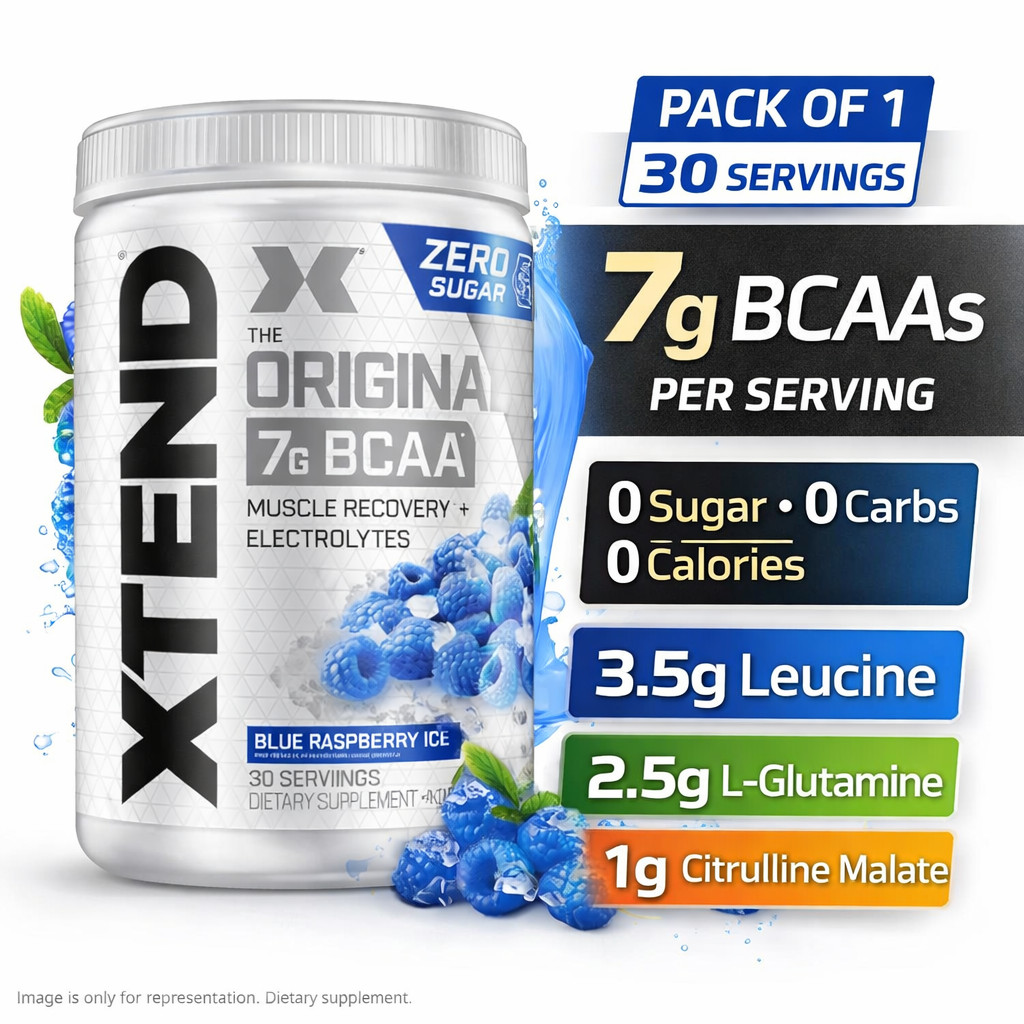 Xtend Scivation BCAAs Powder Blue Raspberry 450g 7g BCAA 30 Servings 2027