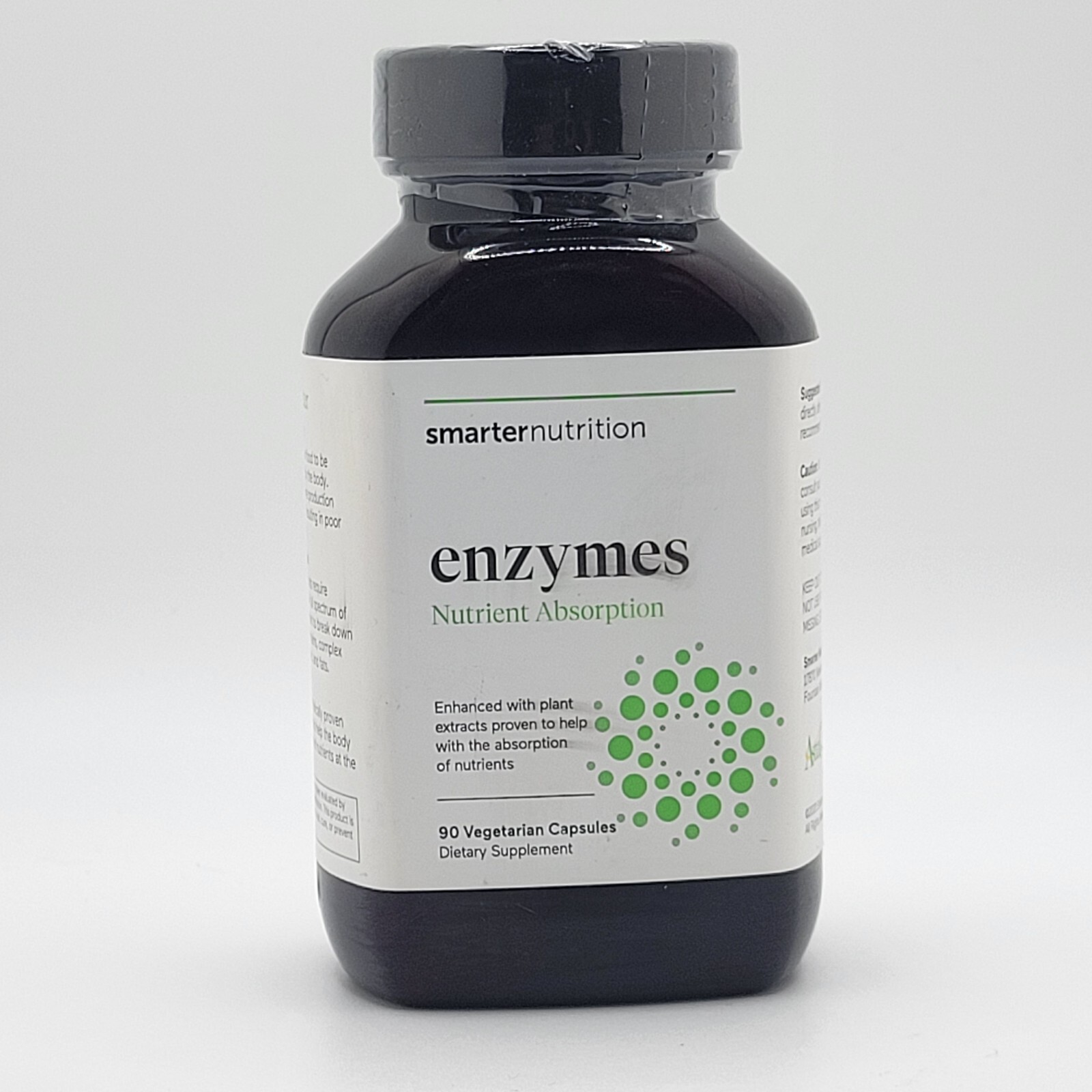 Smarter Nutrition ENZYMES – 90 Capsules – Assists Nutrient Absorption SEALED