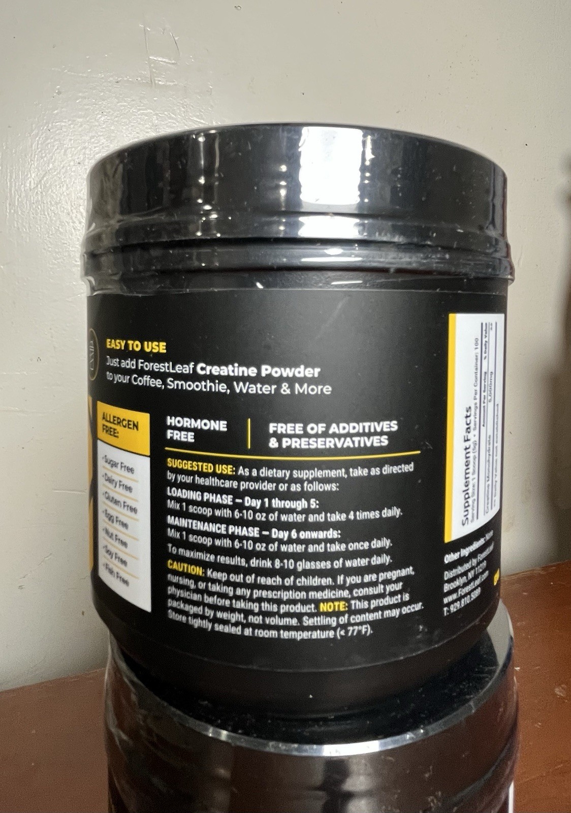 ForestLeaf Creatine Monohydrate 500g Micronized Powder 5g Per Serving 100 Servin