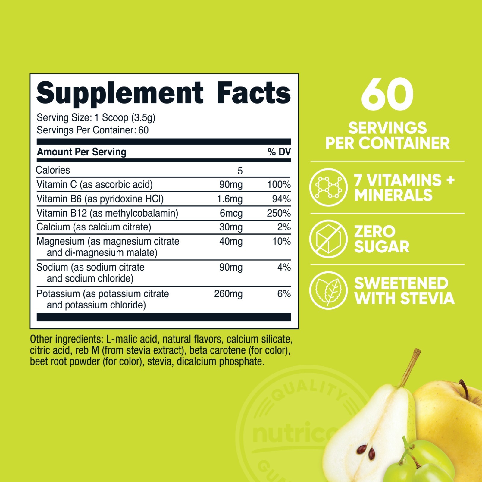 Nutricost Electrolytes Complex Powder (Orchard Blast) 60 Servings – Zero Sugar