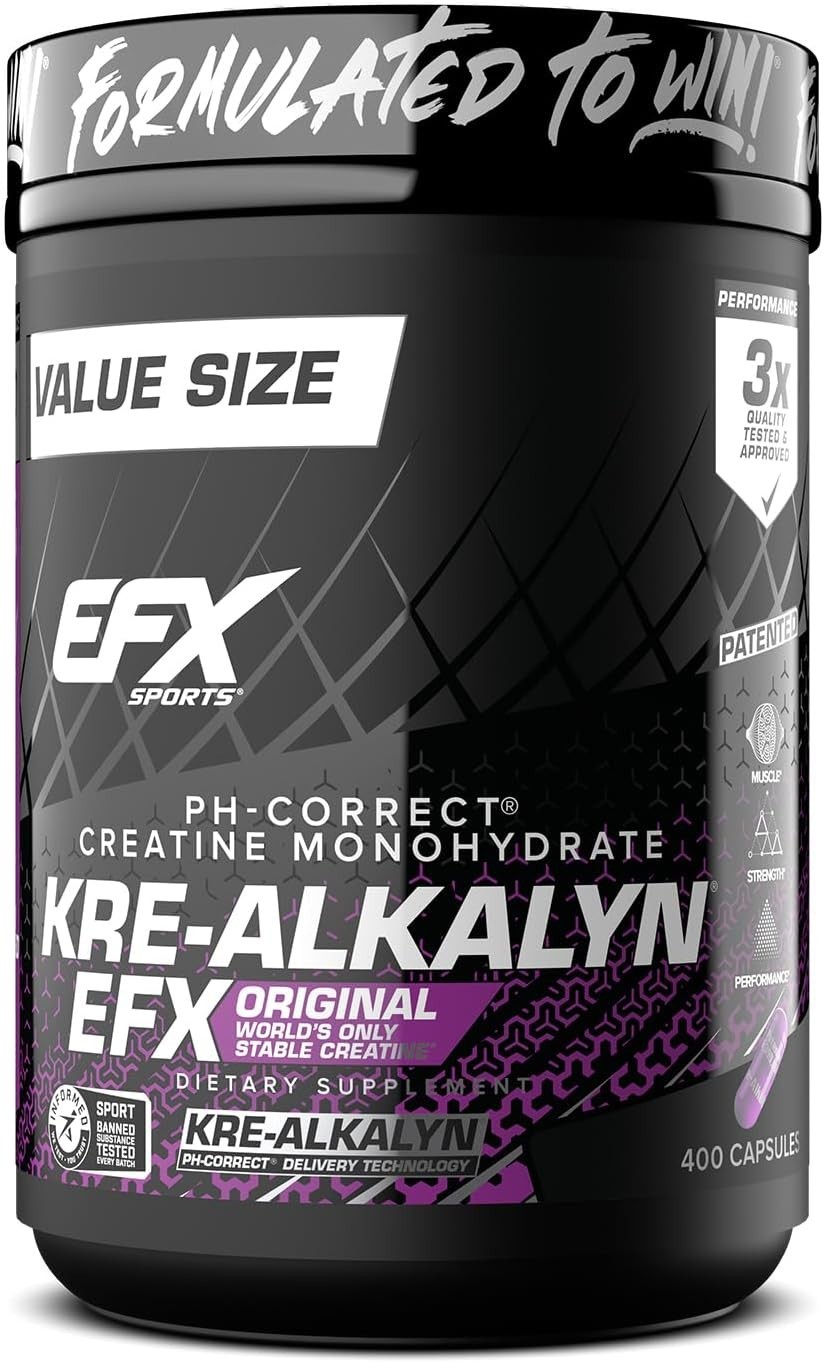 Kre-Alkalyn EFX | pH Correct Creatine Monohydrate Pill Supplement | Strength,…