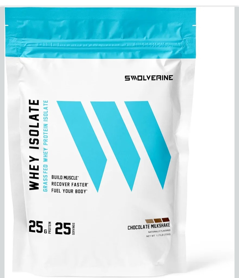 Swolverine Whey Protein Isolate Powder – 25g Protein, Chocolate Milkshake Flavor
