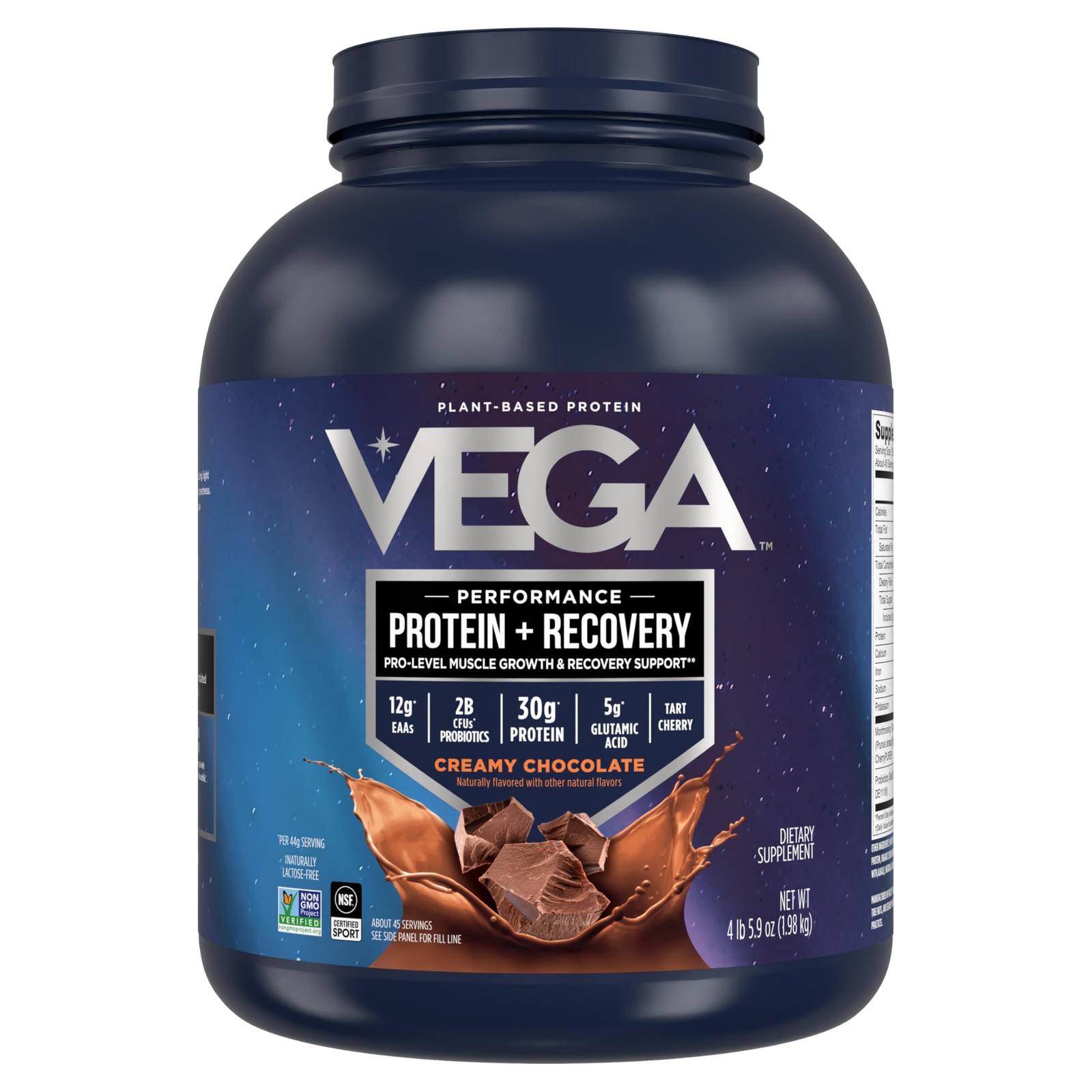 Vega Sport Chocolate Protein Powder 30G Protein Vegan Gluten Free 4Lb Tub