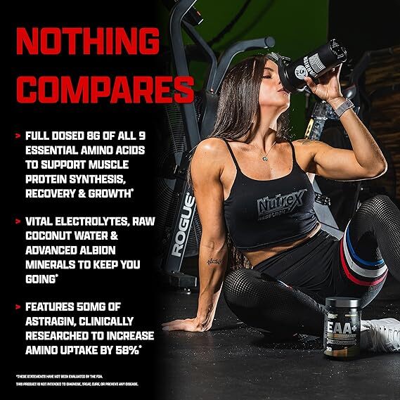 Nutrex Research EAA+ BCAAs Hydration Blueberry Lemonade Muscle Recovery Powder