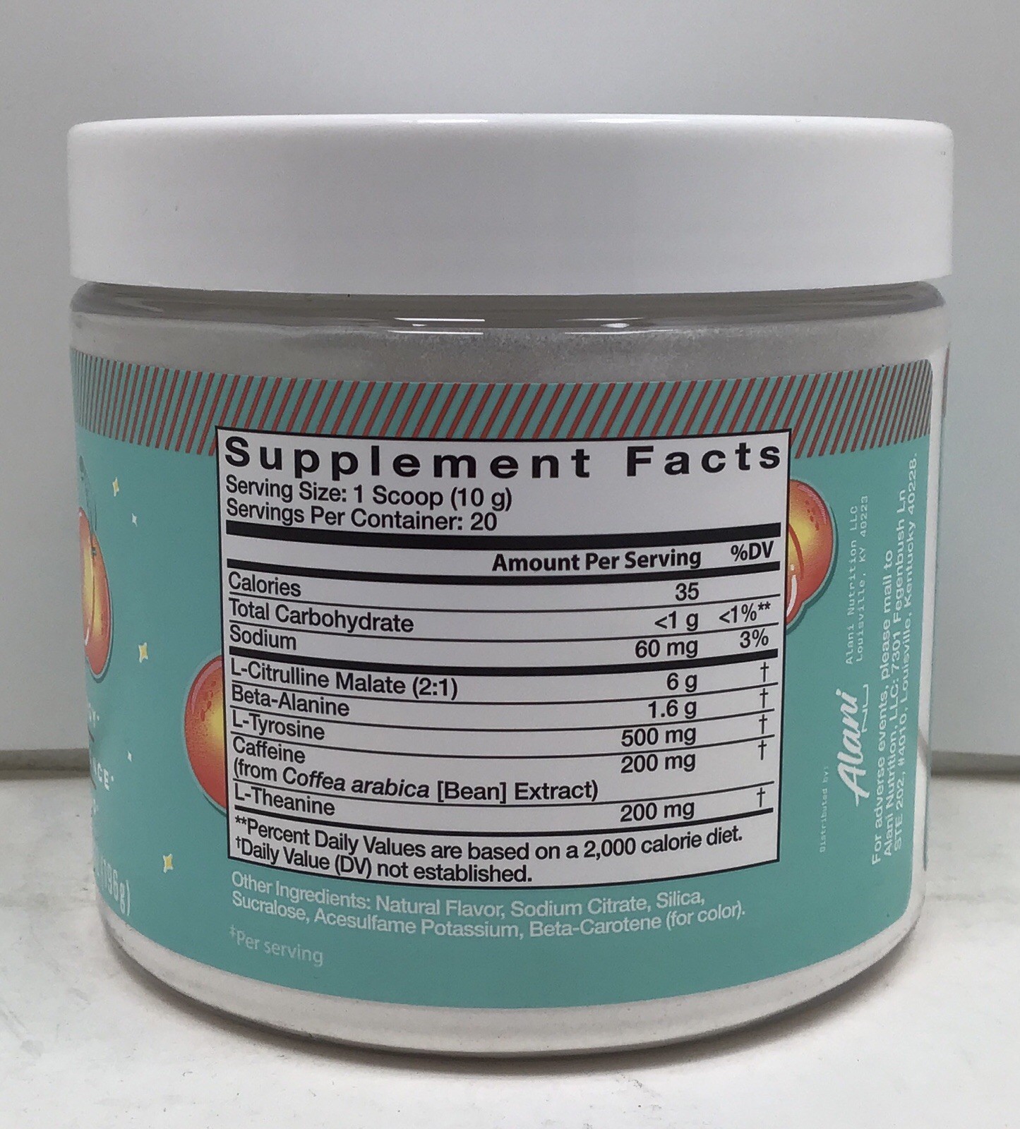 2X ALANI NU PRE-WORKOUT JUICY PEACH 20 SERVINGS EACH EXP 08/2026+ SEALED