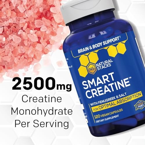 Creatine Monohydrate 2500mg Capsules 120ct Muscle Endurance