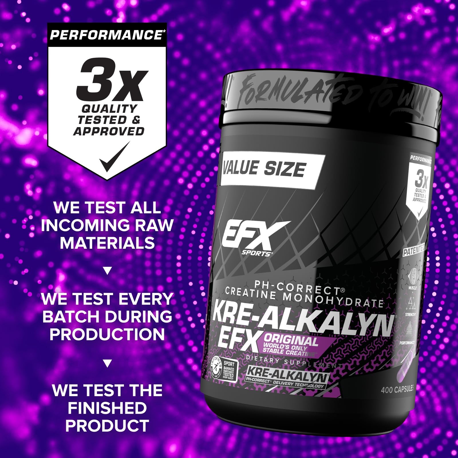 Kre-Alkalyn EFX | pH Correct Creatine Monohydrate Pill Supplement | Strength,…